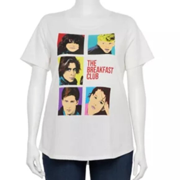 Breakfast Club Tee 2x Lot 2 NEW T Shirt 18 20 Black Silver Glitter White Warhol - Picture 2 of 13